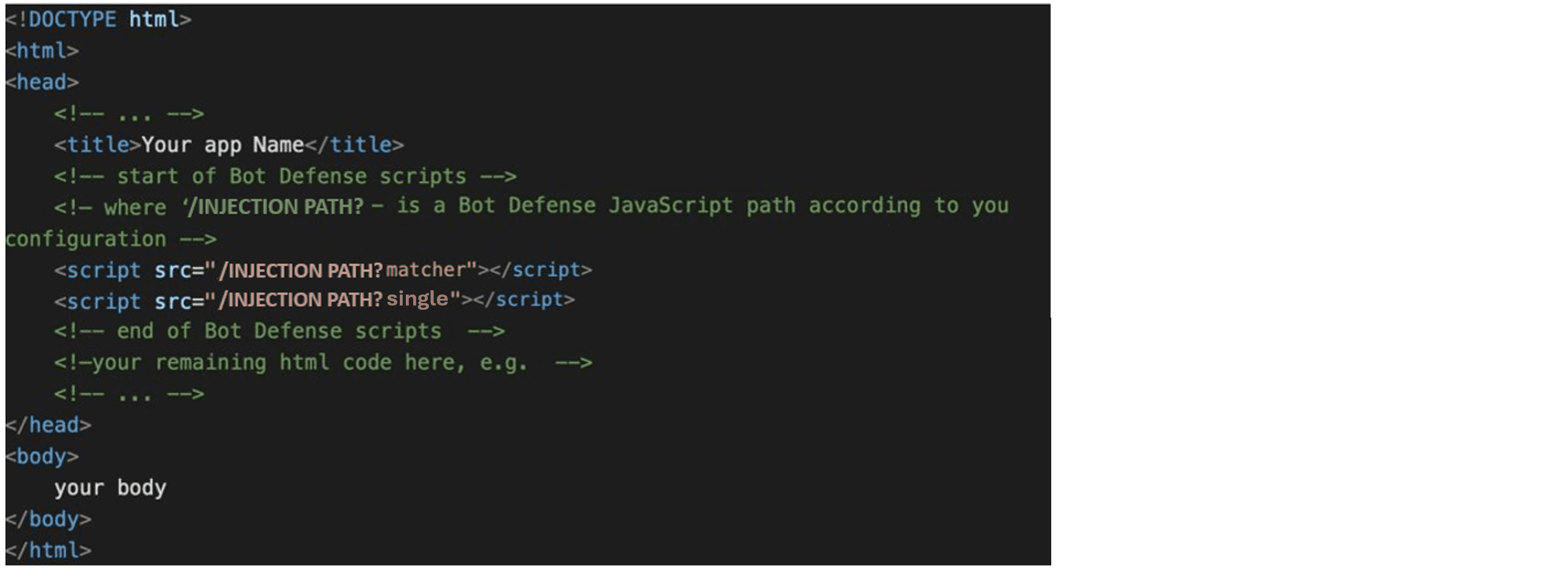 Figure: Manual Javascript insertion
