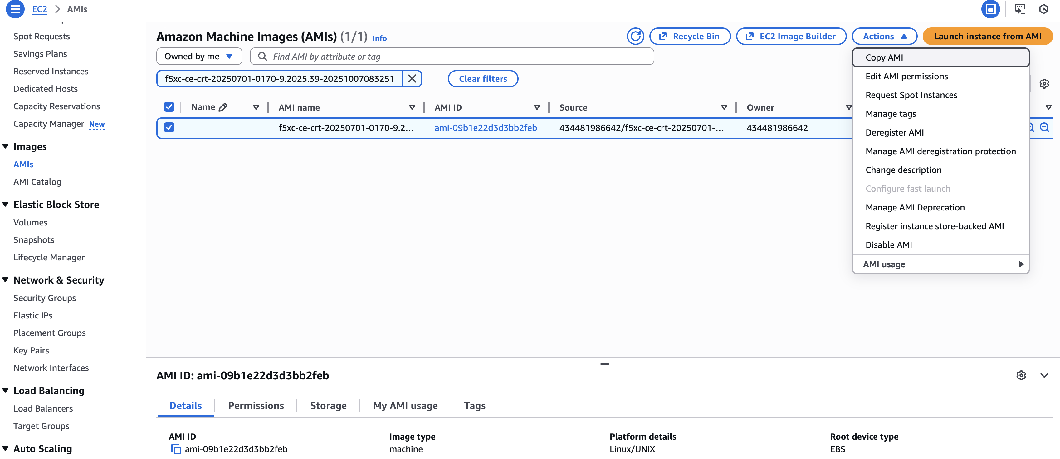 Figure: Copy AMI to Target Region